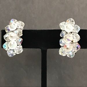 VTG Wired Crystal Clip-on Earrings